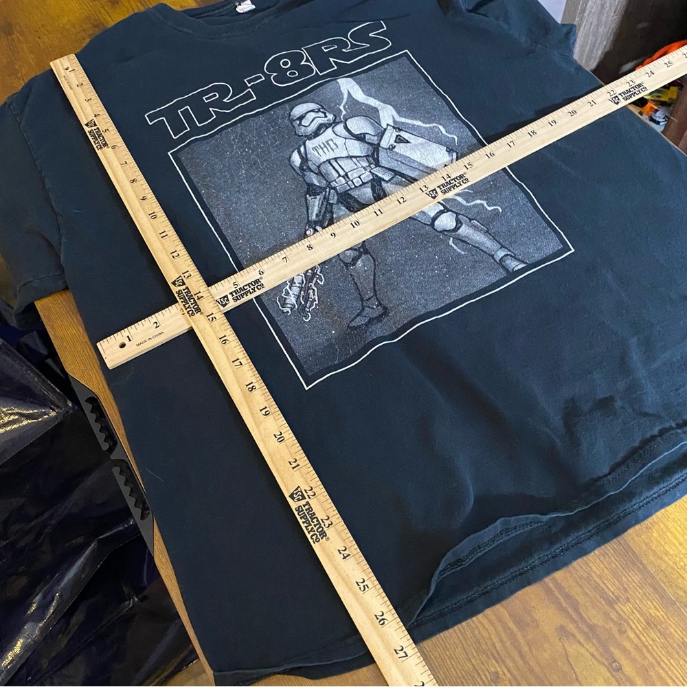 Star Wars first order Storm trooper TR-8RS black faded t shirt sz XL 100% cotton - Picture 4 of 7
